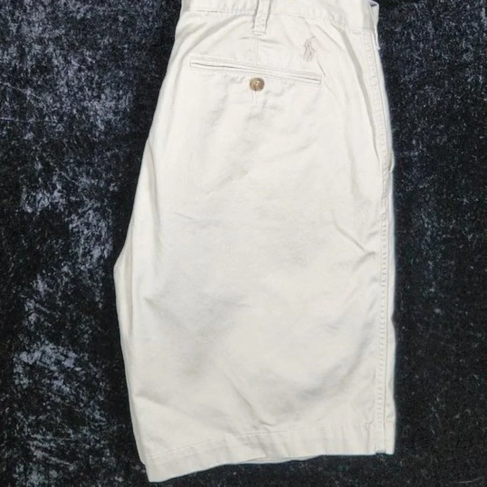 Polo Ralph Lauren Mens Relaxed Fit Khaki Chino Shorts Tan Cotton Twill Size 35
